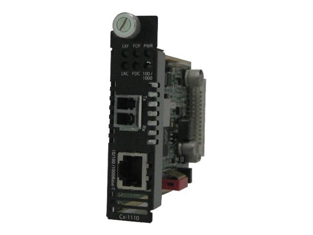 Perle C-1110-M2LC2 - fiber media converter - 10Mb LAN, 100Mb LAN, GigE