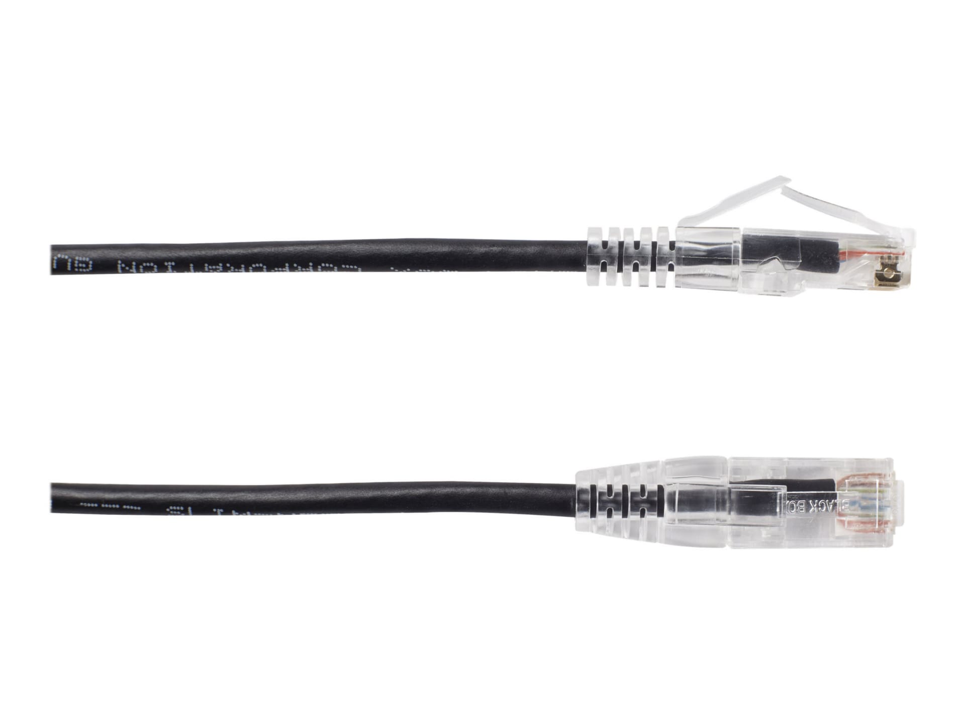 Black Box 20ft Slim-Net CAT6A Black 28AWG 500Mhz UTP Snagless Patch Cable