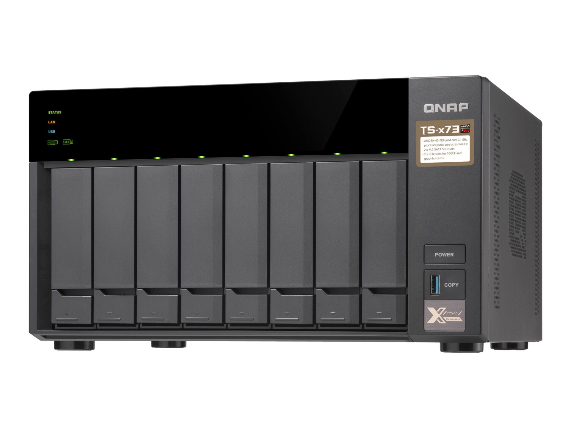 QNAP TS-873-8G - NAS server - 0 GB
