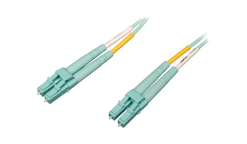 Tripp Lite 10M 10Gb/100Gb Dplx Multimode 50/125 OM4 Fiber Cable LC/LC Aqua