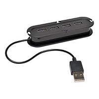 Tripp Lite 4-Port USB 2.0 Mobile Hi-Speed Ultra-Mini Hub w/ Power Adapter - hub - 4 ports