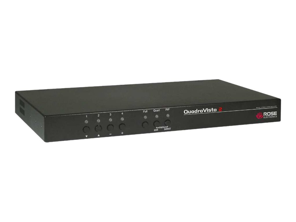 Rose QuadraVista 2 - KVM / USB switch - 4 ports - rack-mountable