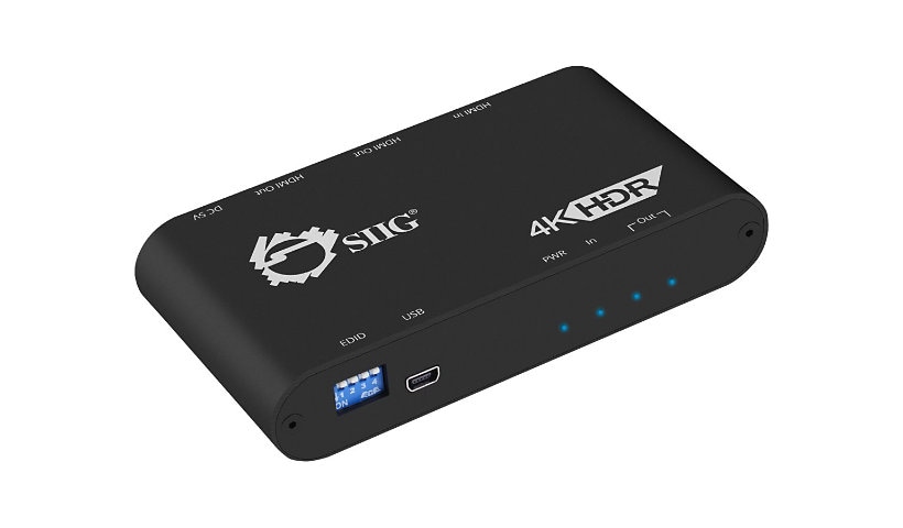 SIIG 1x2 HDMI Splitter / Distribution Amplifier with Auto Video Scaling distribution amplifier / splitter - TAA