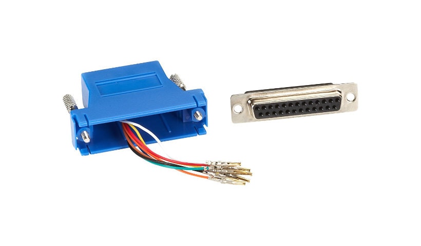 Black Box Colored Modular Adapter serial RS-232 cable - blue