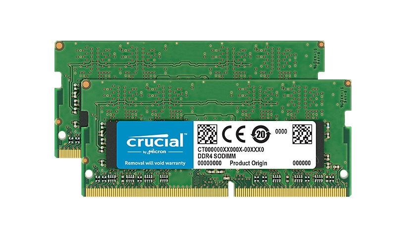 Crucial - DDR4 - 16 GB: 2 x 8 GB - SO-DIMM 260-pin - unbuffered