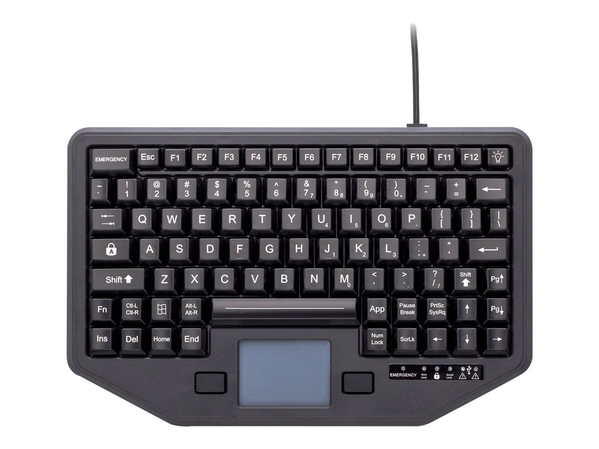 iKey Full Travel IK-88-TP-USB-P - keyboard - with touchpad