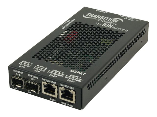 Transition Networks Stand-Alone SGPAT1040-305 - fiber media converter - 10Mb LAN, 100Mb LAN, 1GbE
