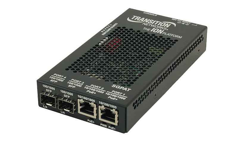 Transition Networks Stand-Alone SGPAT1040-305 - fiber media converter - 10Mb LAN, 100Mb LAN, 1GbE