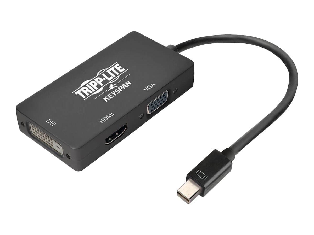 Tripp Lite Keyspan Mini DisplayPort 1.2 to VGA/DVI/HDMI All-in-One Converter Adapter, 4K x 2K HDMI @ 60 Hz, Black -