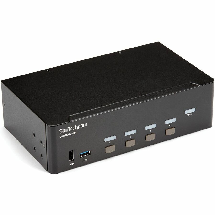 samle leder Han StarTech.com 4 Port USB HDMI KVM Switch with Audio - 4K 30Hz Dual Monitor -  SV431DHD4KU - KVM Modules - CDW.com