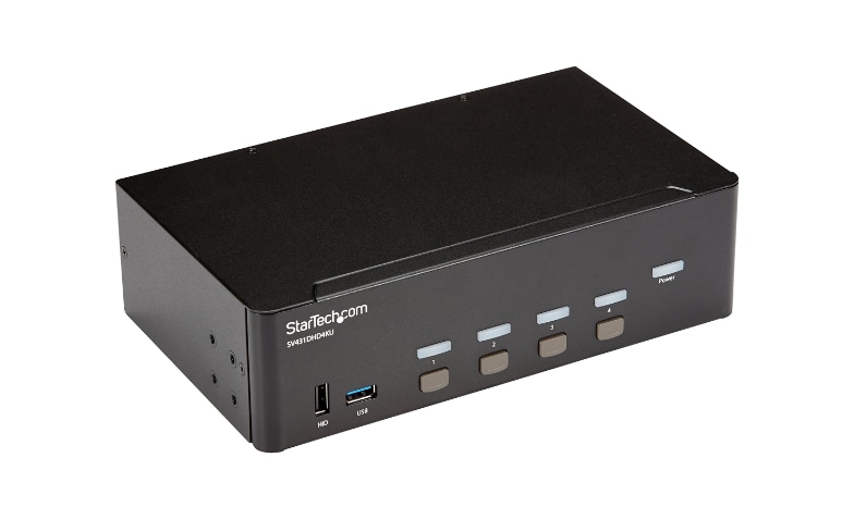 StarTech.com 4 Port USB HDMI KVM Switch with Audio 4K 30Hz Dual Monitor - SV431DHD4KU - Modules - CDW.com