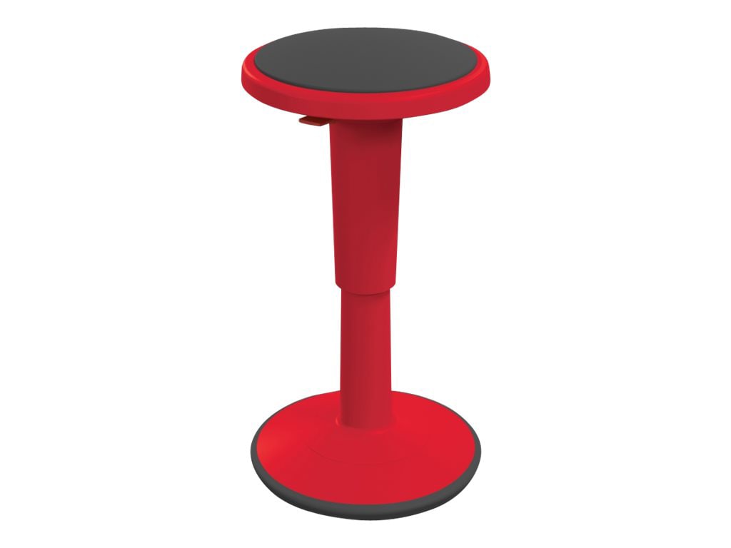 MooreCo Hierarchy Grow Short - stool - round - plastic - red