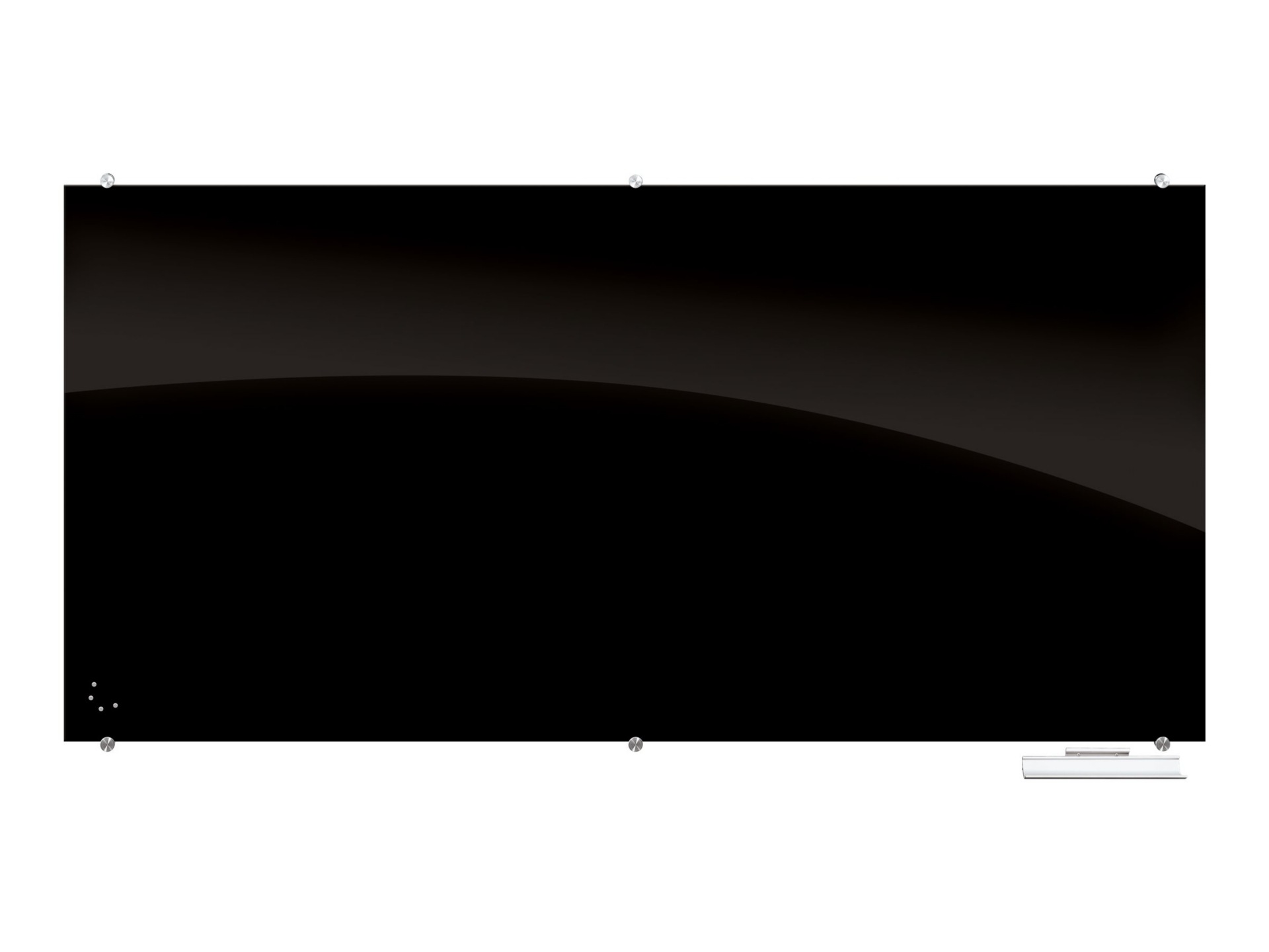 Balt Visionary Magnetic Glass Erase Board with Exo Tray - Gloss Black