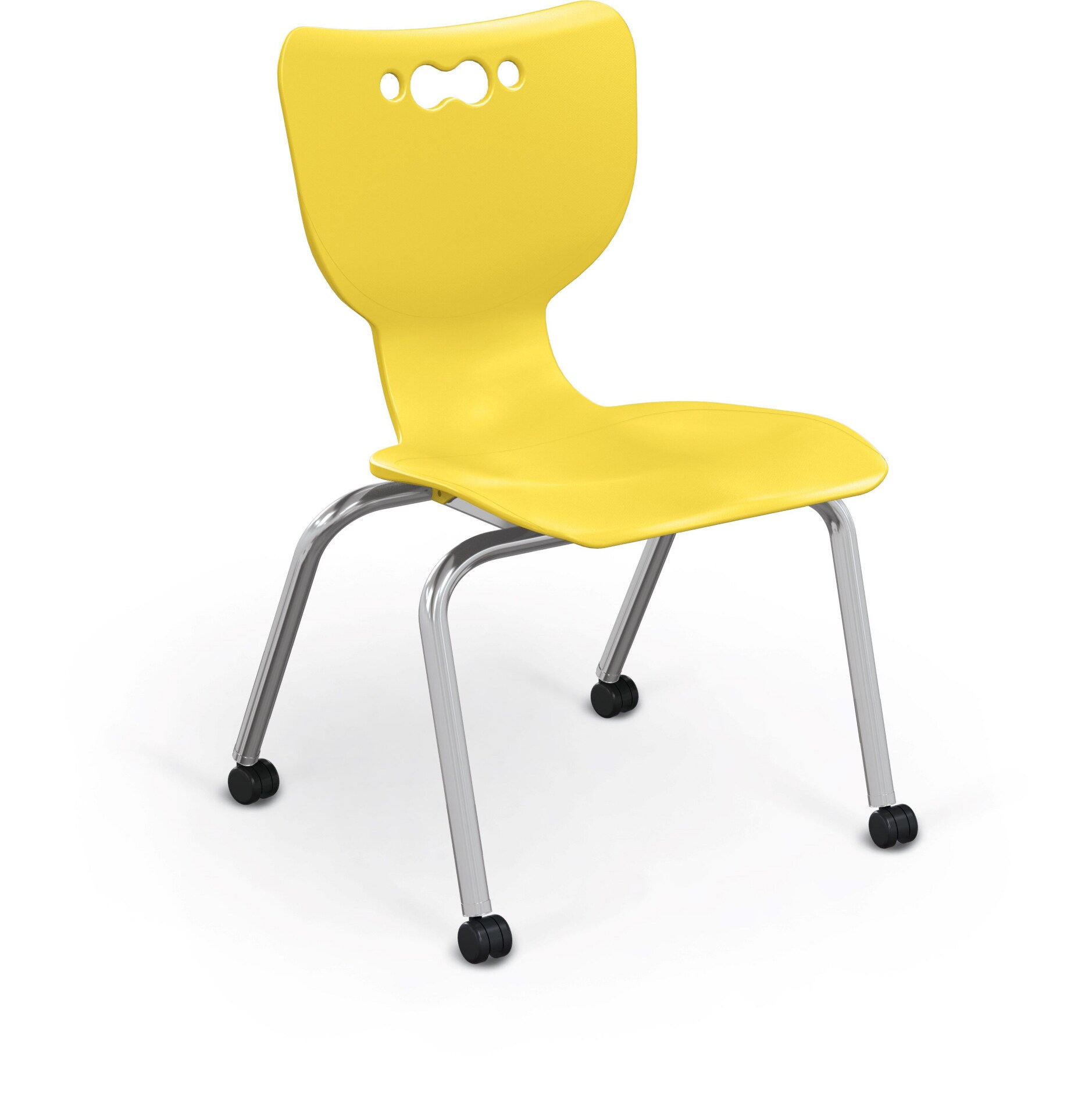 Balt 16" Hierarchy 4 Leg Caster Chair - Yellow