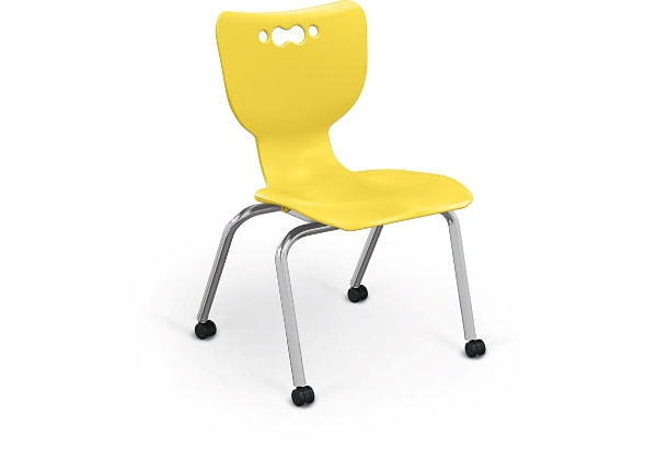 Balt 16" Hierarchy 4 Leg Caster Chair - Yellow