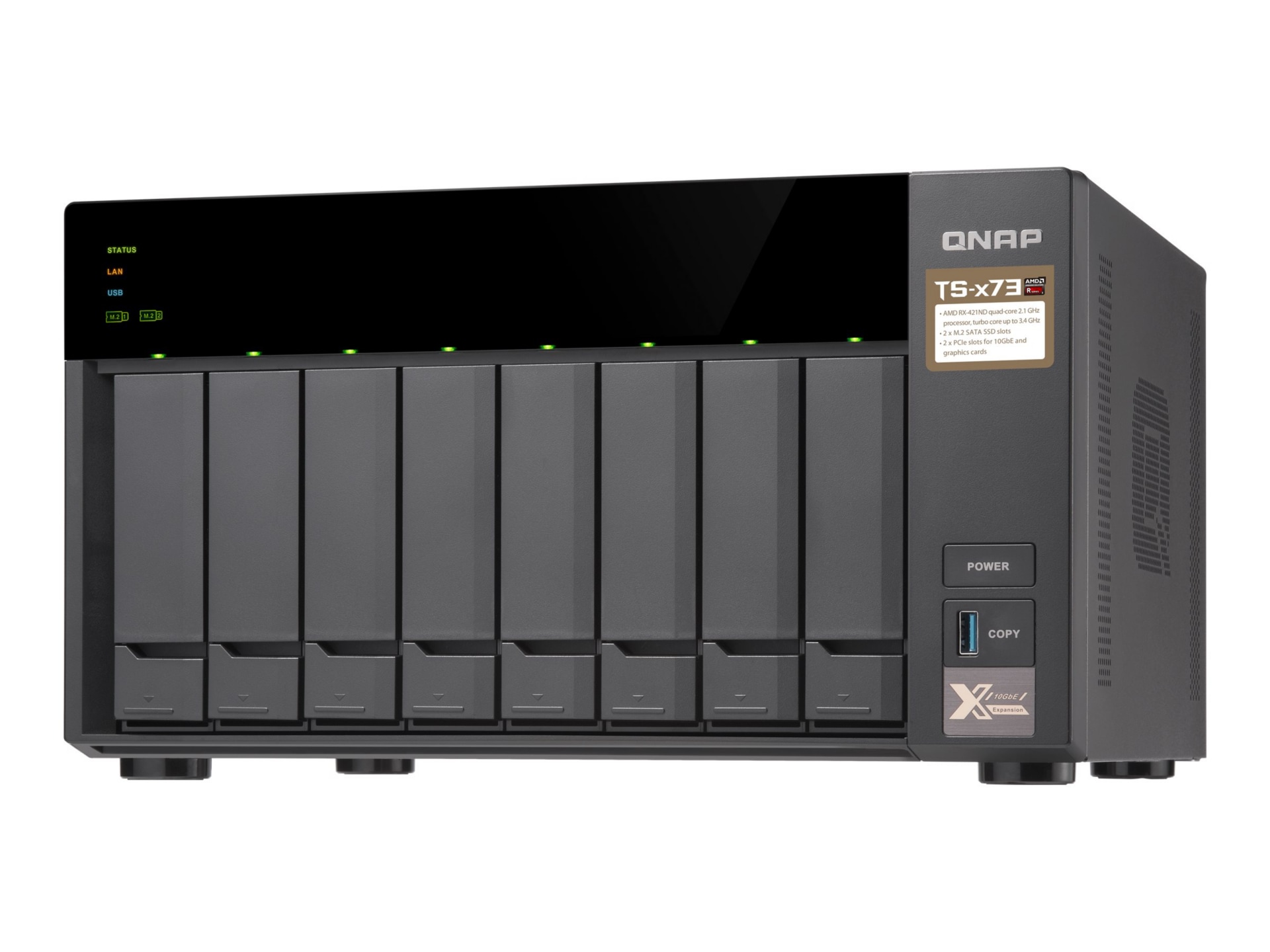 QNAP TS-873-4G - NAS server - 0 GB