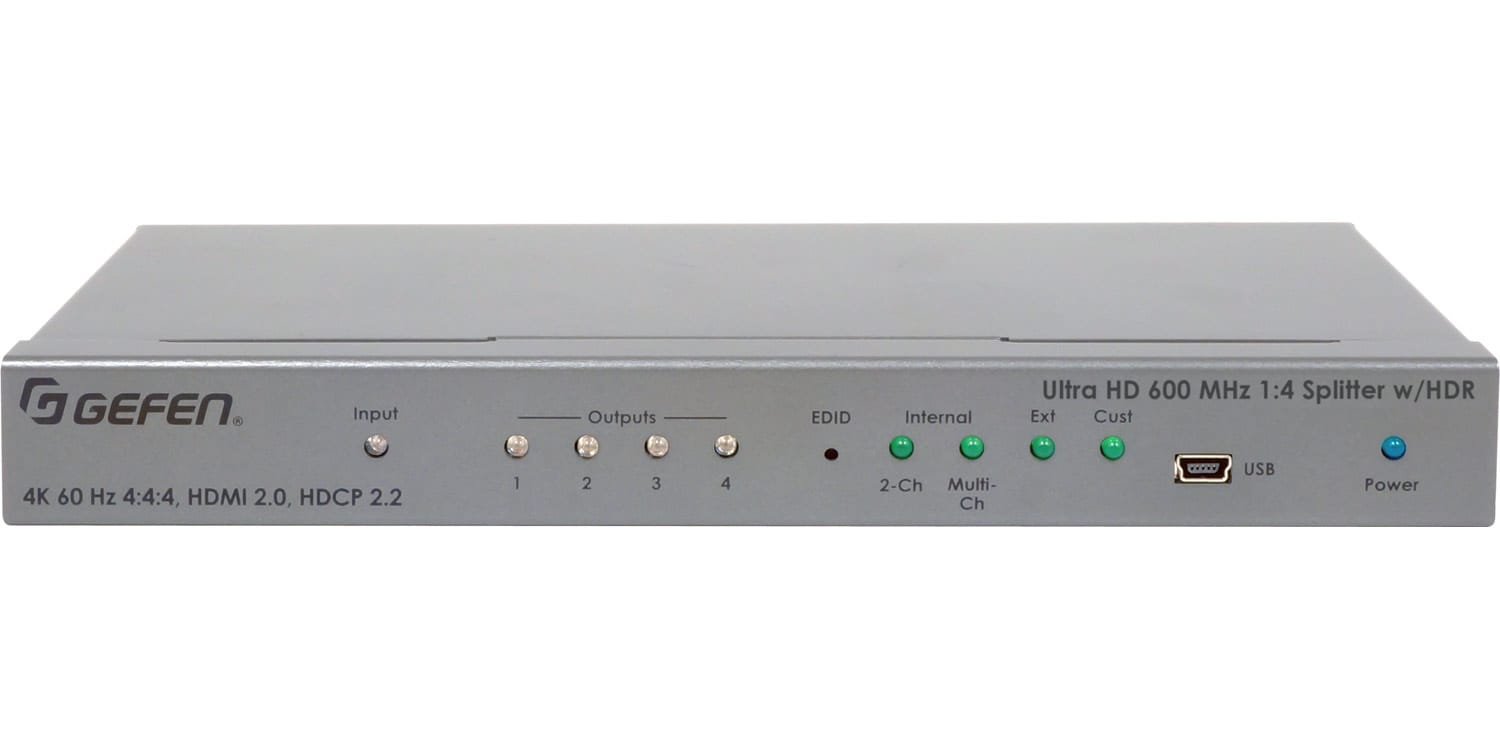 Gefen Ultra HD 600 MHz 1:4 Splitter for HDMI w/ HDR distribution amplifier