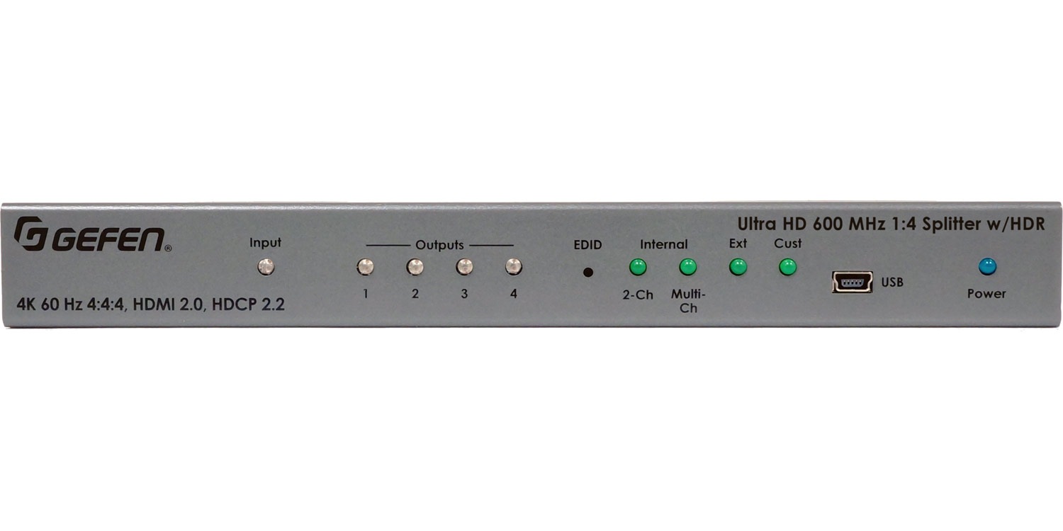Thumbnail 2 of 3 for Gefen Ultra HD 600 MHz 1:4 Splitter for HDMI w/ HDR distribution amplifier