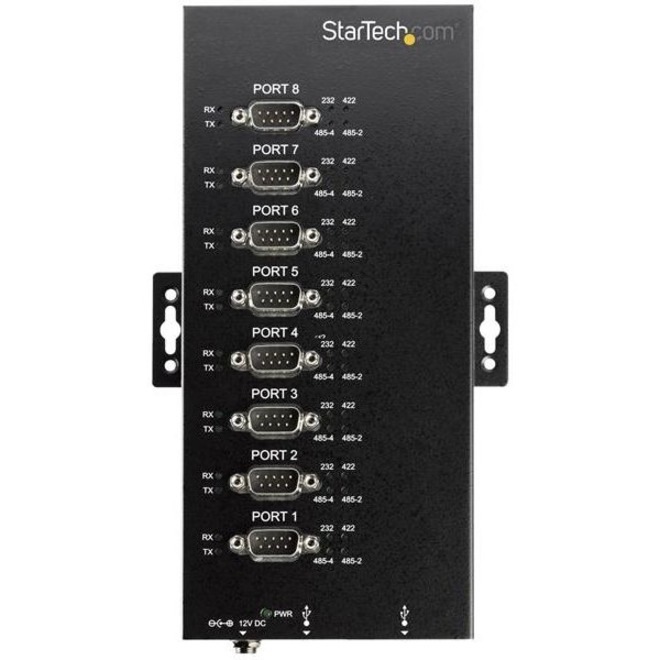 Thumbnail 2 of 9 for StarTech.com USB to RS232/RS485/RS422 8 Port Serial Hub Adapter, Industrial Metal USB 2.0 to DB9 Serial Converter, TAA