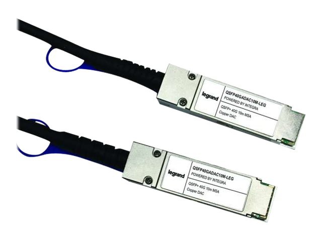 Legrand MSA and 40GBase-CU 10m QSFP+ to QSFP+ DAC Cable Active Twinax TAA - 40GBase-CU direct attach cable - 33 ft - TAA