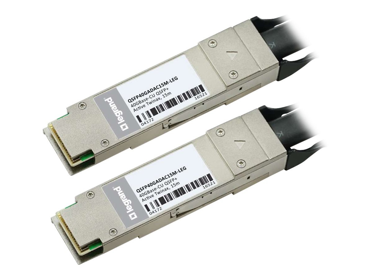 C2G MSA and 40GBase-CU 15m QSFP+ to QSFP+ DAC Cable Active Twinax TAA - 40G