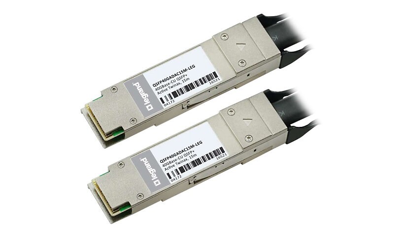 C2G MSA and 40GBase-CU 15m QSFP+ to QSFP+ DAC Cable Active Twinax TAA - 40G