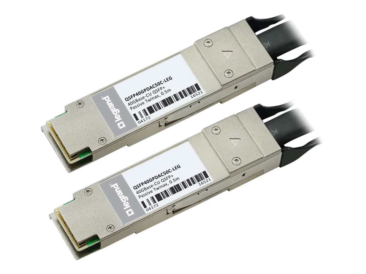 C2G MSA and 40GBase-CU 0.5m QSFP+ to QSFP+ DAC Cable Passive Twinax TAA - 40GBase direct attach cable - 1.6 ft - TAA