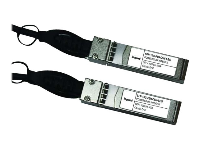 Legrand MSA and 10GBase-CU SFP+ to SFP+ DAC Cable (Passive Twinax, 5m) TAA - direct attach cable - 16.4 ft - TAA