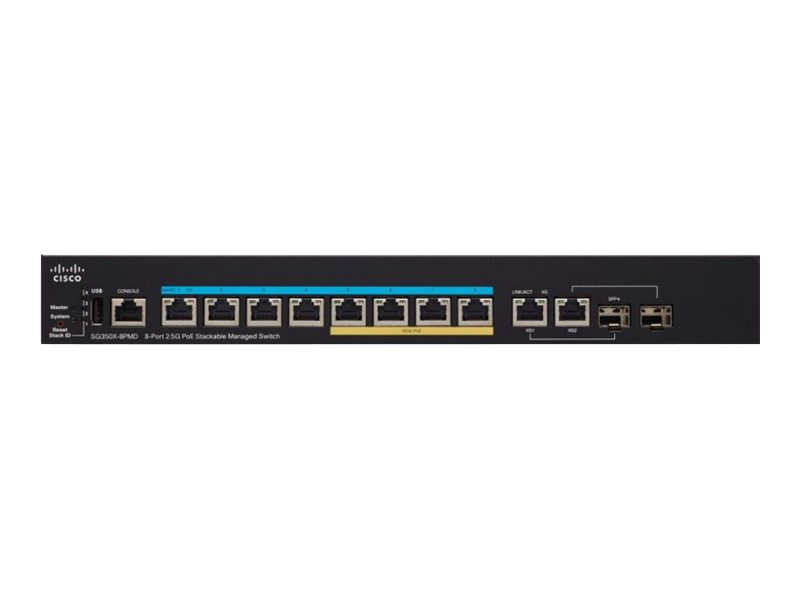 Cisco Small Business SG350X-8PMD - switch - 8 ports - managed - rack-mounta