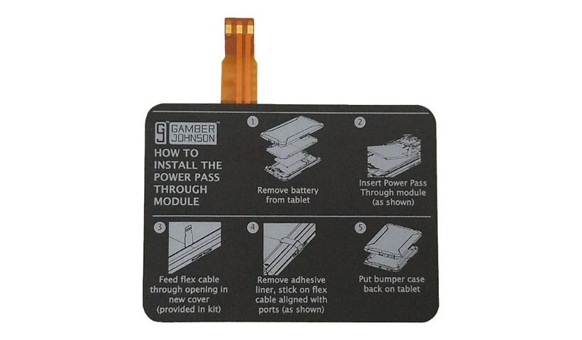 Gamber-Johnson Power Pass Through Module Kit - back cover for tablet