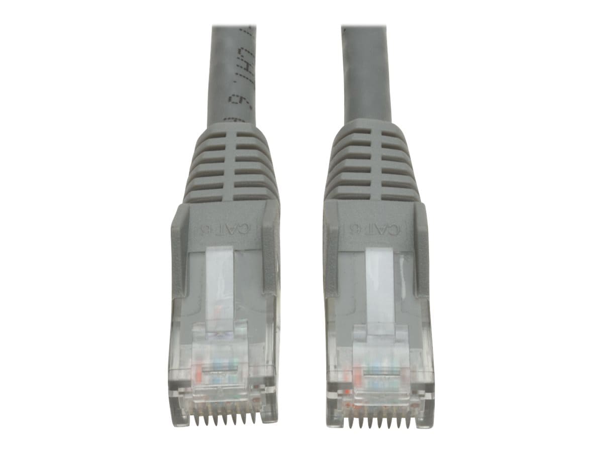 Eaton Tripp Lite Series Cat6 Gigabit Snagless Molded (UTP) Ethernet Cable (RJ45 M/M), PoE, Gray, 3 ft. (0.91 m) - patch