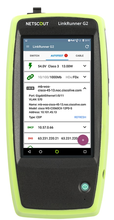 NETSCOUT Wired and Wireless Access Network Test Kit - network tester kit