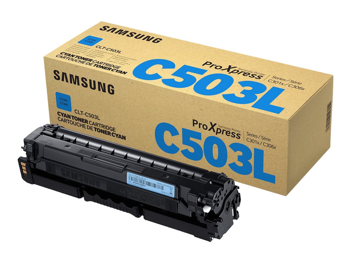 Samsung CLT-C503L High Yield Laser Toner Cartridge - Cyan Pack