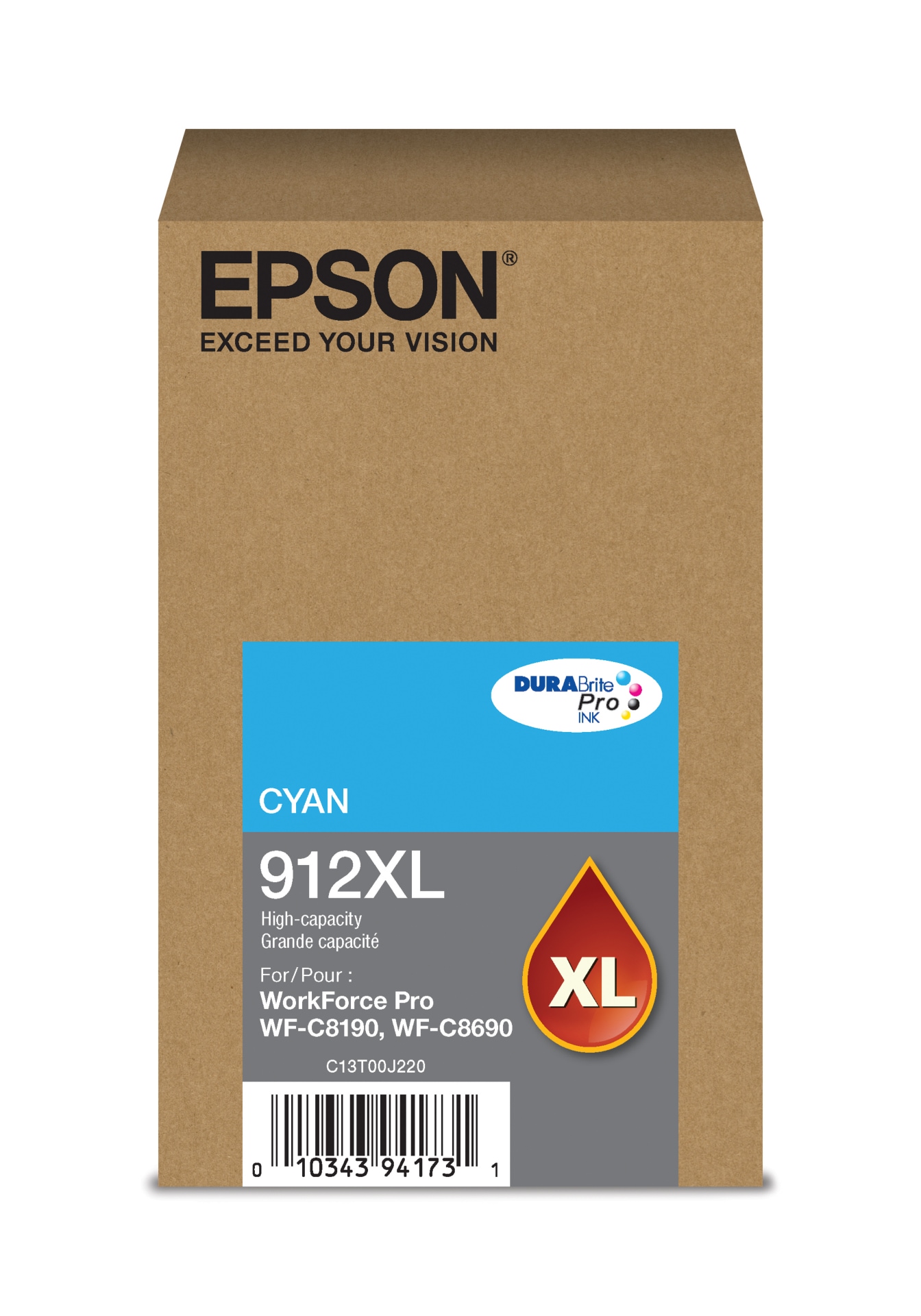 Epson T912XL - High Capacity - cyan - original - ink cartridge