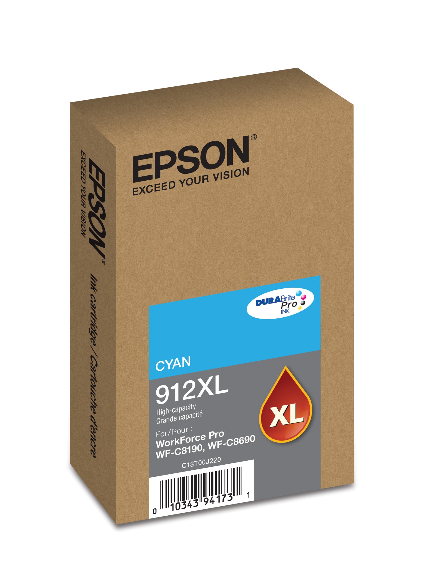 Thumbnail 2 of 2 for Epson T912XL - High Capacity - cyan - original - ink cartridge