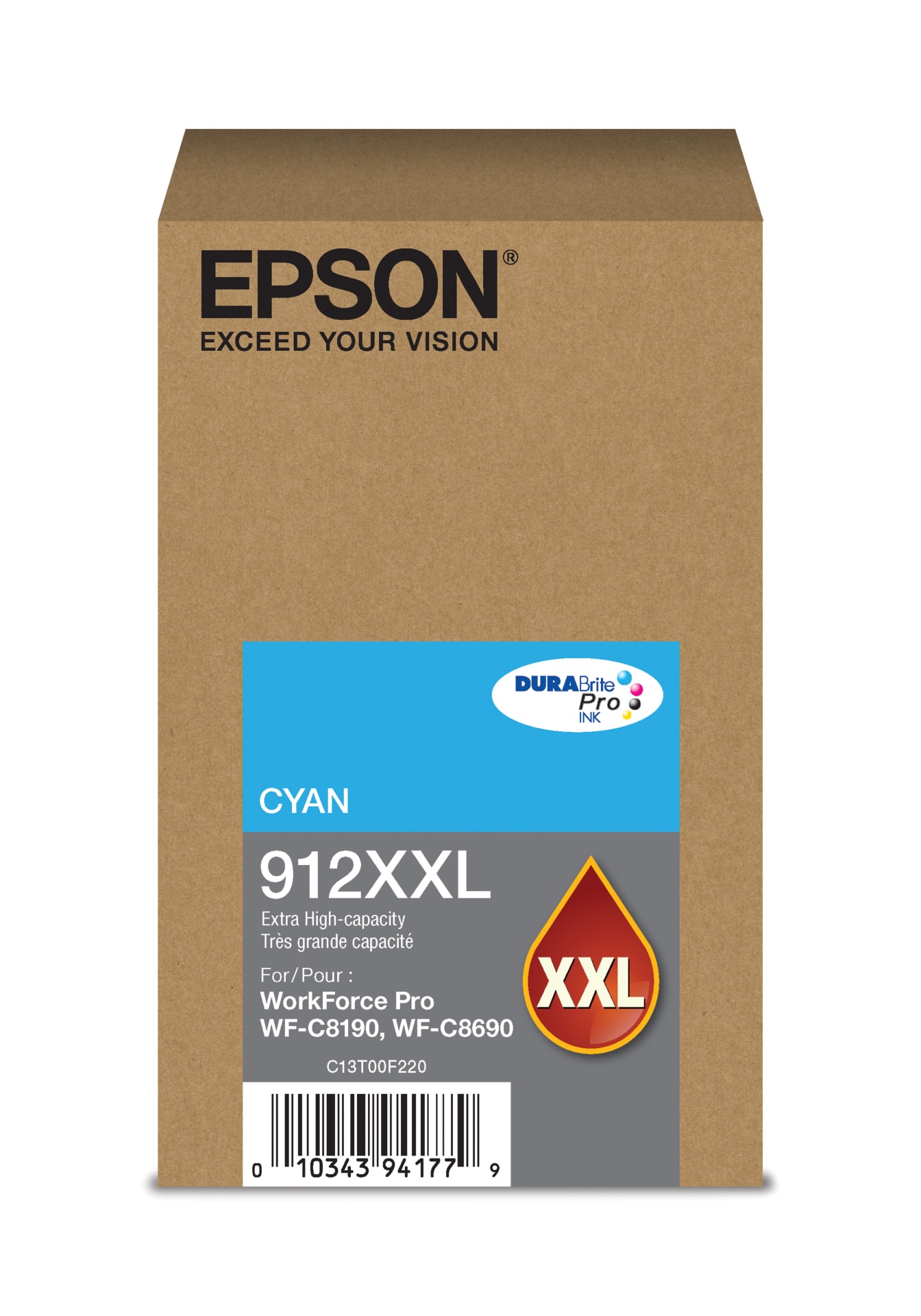 Epson T912XXL - Extra High Capacity - cyan - original - ink cartridge