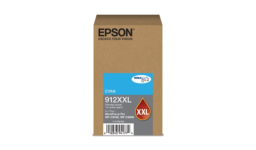 Epson T912XXL - Extra High Capacity - cyan - original - ink cartridge