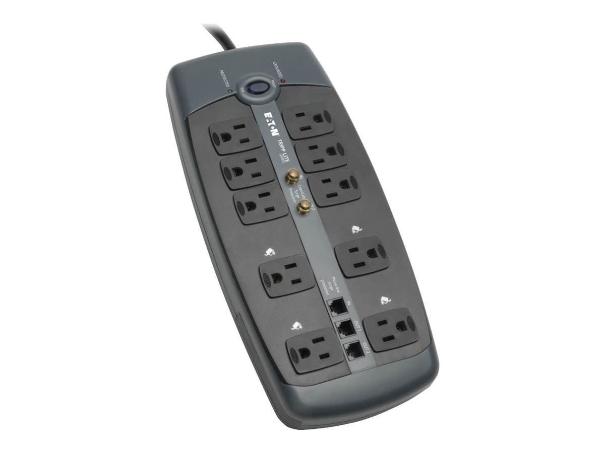 Tripp Lite 10 Outlet Surge Protector/ Suppressor 8' Cord RJ11