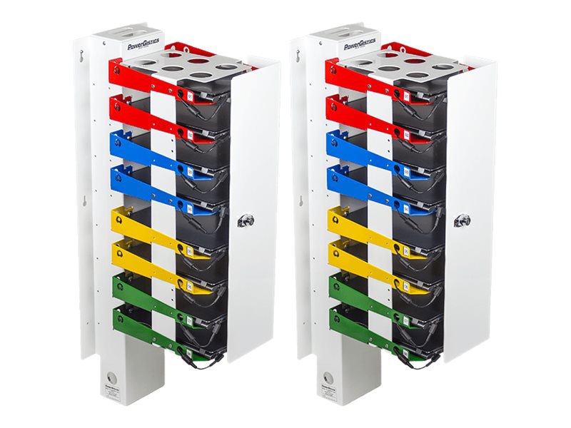 PowerGistics Tower8PLUS 8-Shelf Wall-Mount Tower for 14" Device