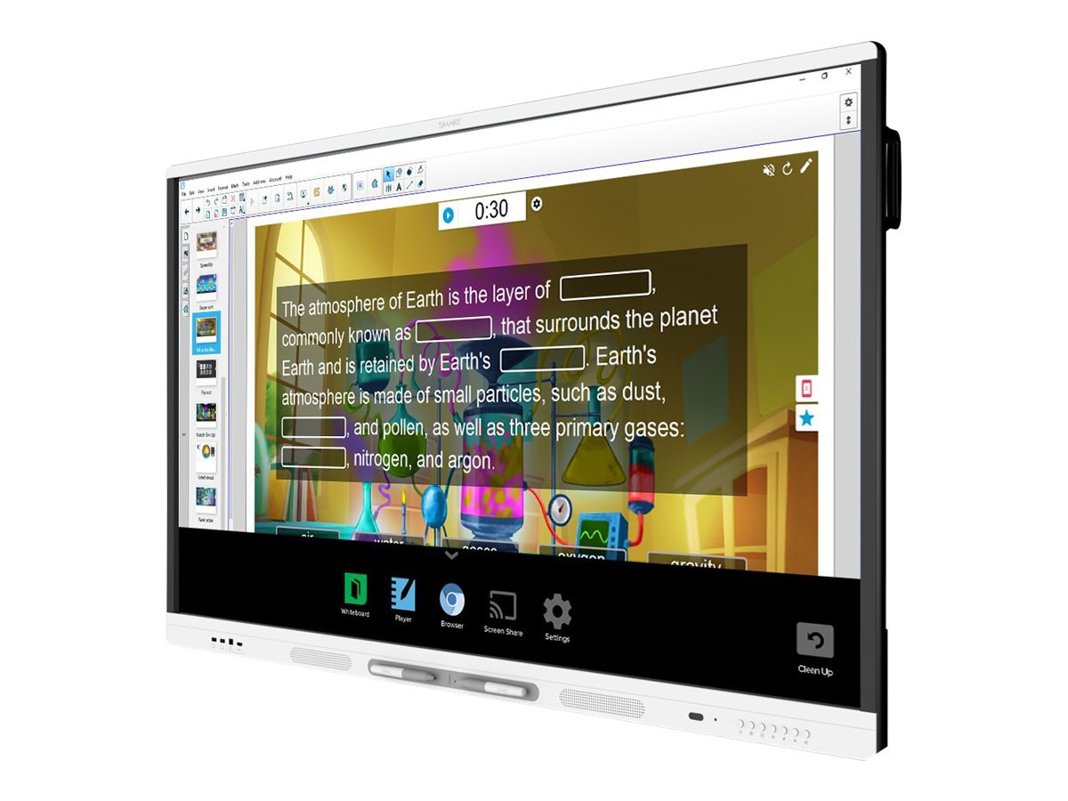 SMART&nbsp;Board MX286 interactive display with iQ MX Series - 86" LED-backlit LCD display - 4K - for interactive