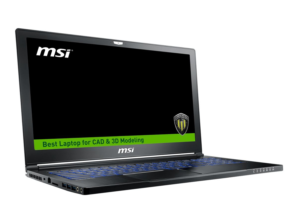 MSI WS63 8SK 017 - 15.6" - Core i7 8750H - 32 GB RAM - 512 GB SSD + 2 TB HDD