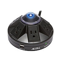Accell Powramid Power Center and USB Charging Station - surge protector - 1800 Watt