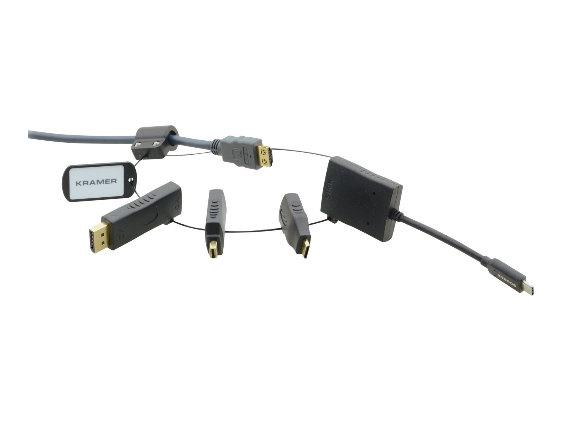 Kramer AD-RING-5 - Kit d'adaptateur vidéo / audio - DisplayPort / HDMI / USB