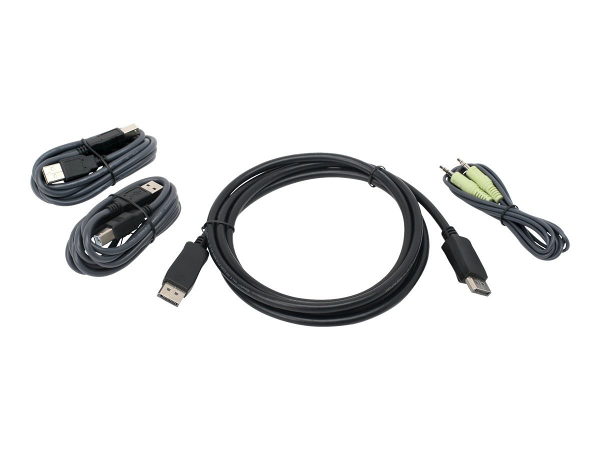 IOGEAR 6 Ft. DisplayPort, USB KVM Cable Kit with Audio (TAA)