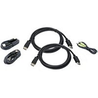 IOGEAR 6 Ft. Dual View DisplayPort, USB KVM Cable Kit with Audio (TAA)