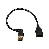 Eaton Tripp Lite Series USB Extension Cable (USB-A Right-Angle M to USB-A F), 10-in. (25.4 cm) - USB extension cable -
