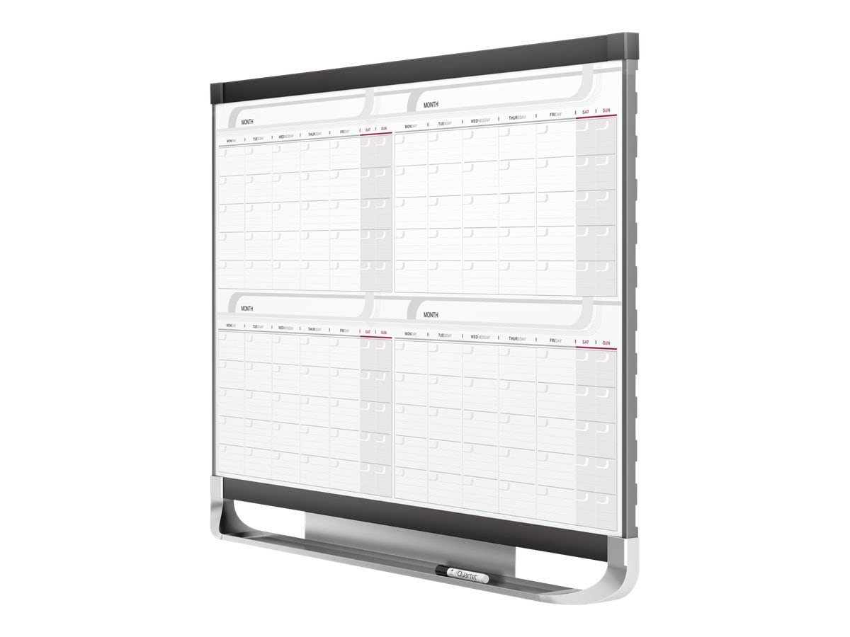 Quartet Prestige 2 Total Erase 3x2 Four-Month Calendar - Graphite