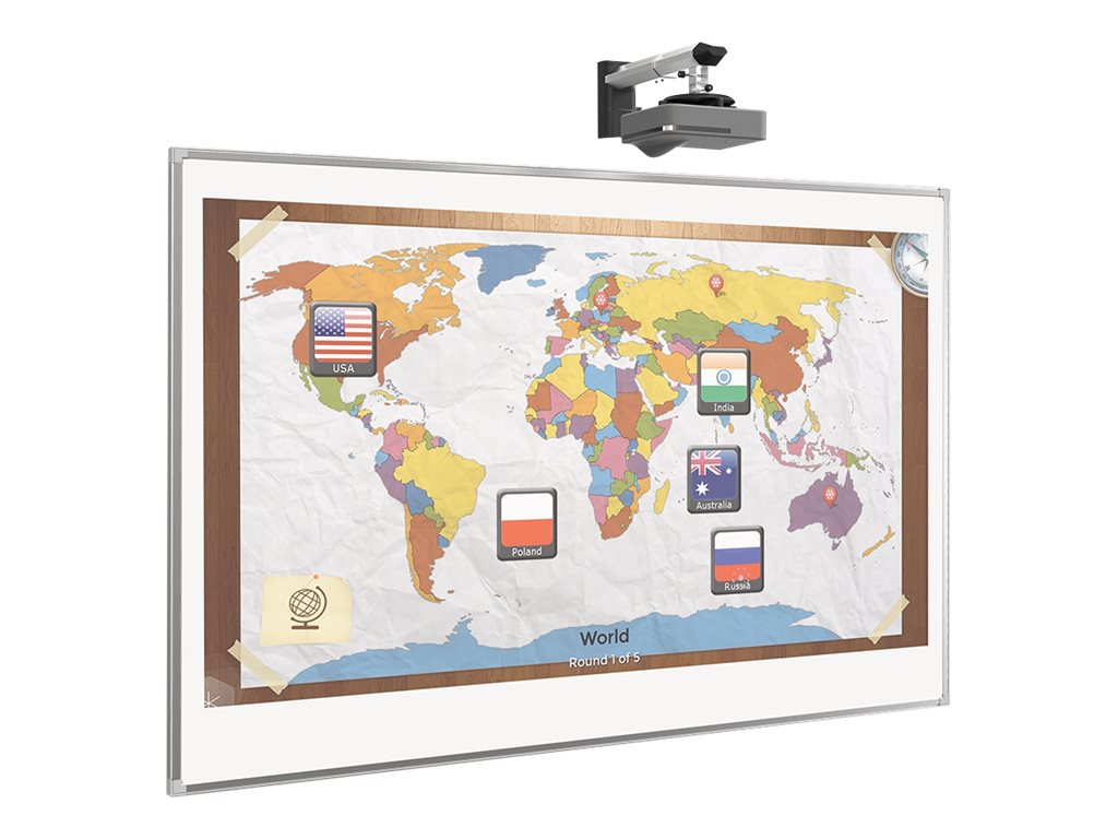 Balt 5"x8" Interactive Projector Board - Low Gloss White
