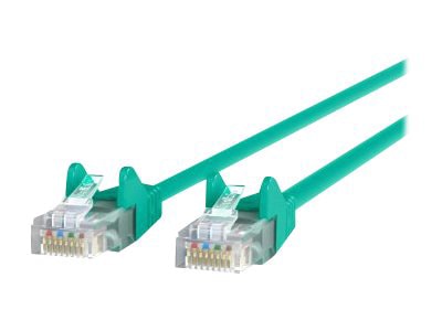 Belkin Cat6 1ft Green Ethernet Patch Cable, UTP, 24 AWG, Snagless, Molded, RJ45, M/M, 1'
