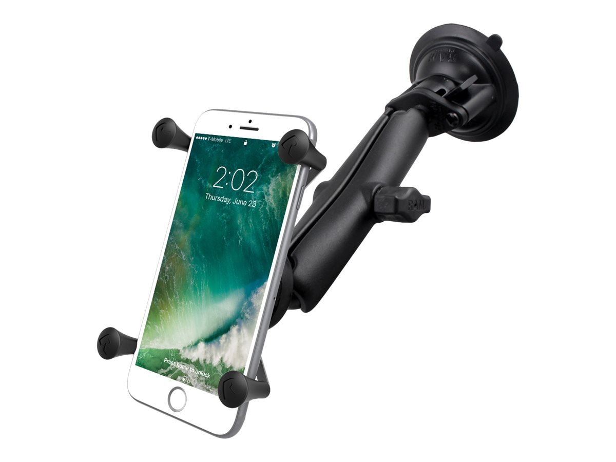 Ram Mount Universal X-Grip Cell Phone Cradle Double Socket Arm